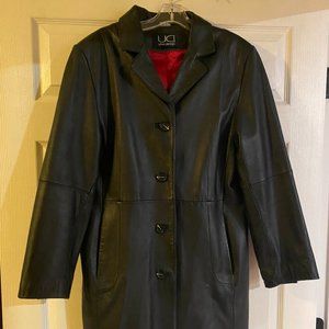 Real Black Leather Coat
